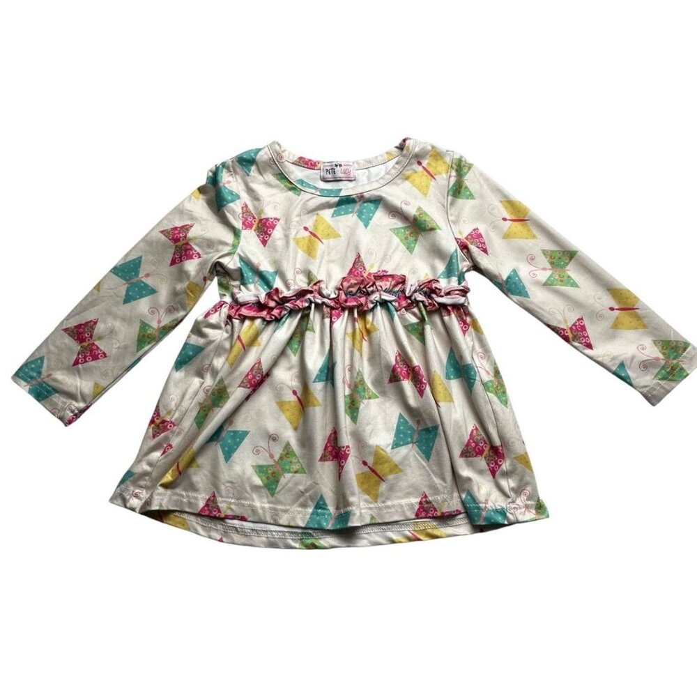 Pete + Lucy Fly Like A Butterfly Long Sleeve Top Size 2 Years
